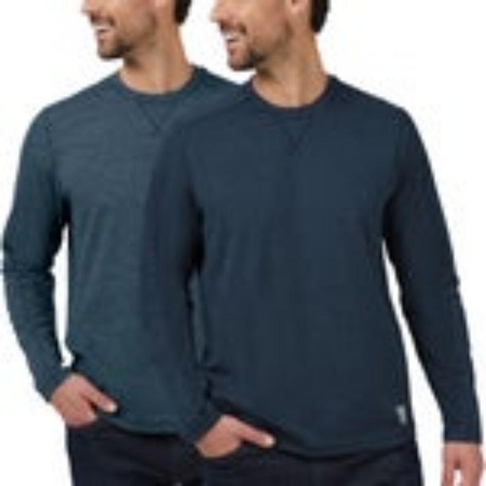 Rugged Elements Men's Long Sleeve Crew Tee, 2-pack